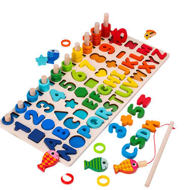 Ecotoys Montessori Tablero de juego | Desarrolla habilidades - Tablero de madera educativo para niños